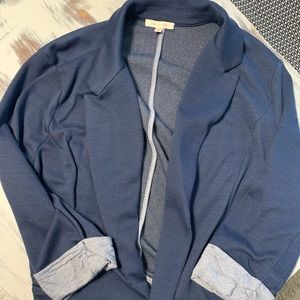 Polyester blazer with 3/4 sleeves